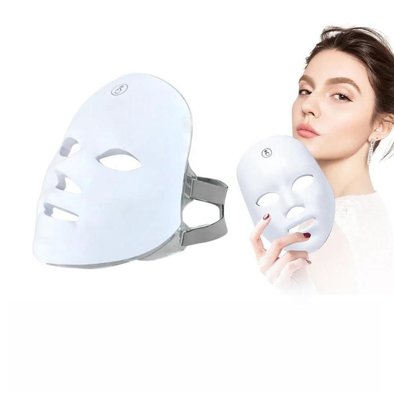 USB Charge 7 Colors LED Facial Mask, Photon Skin Rejuvenation Mask for Daily Care, Face Skin Care Device for Women & Girls, Facial Beauty Massagers, Winter & New Year Gift, Stocking Fillers, Christmas Gift, Winter Essentials