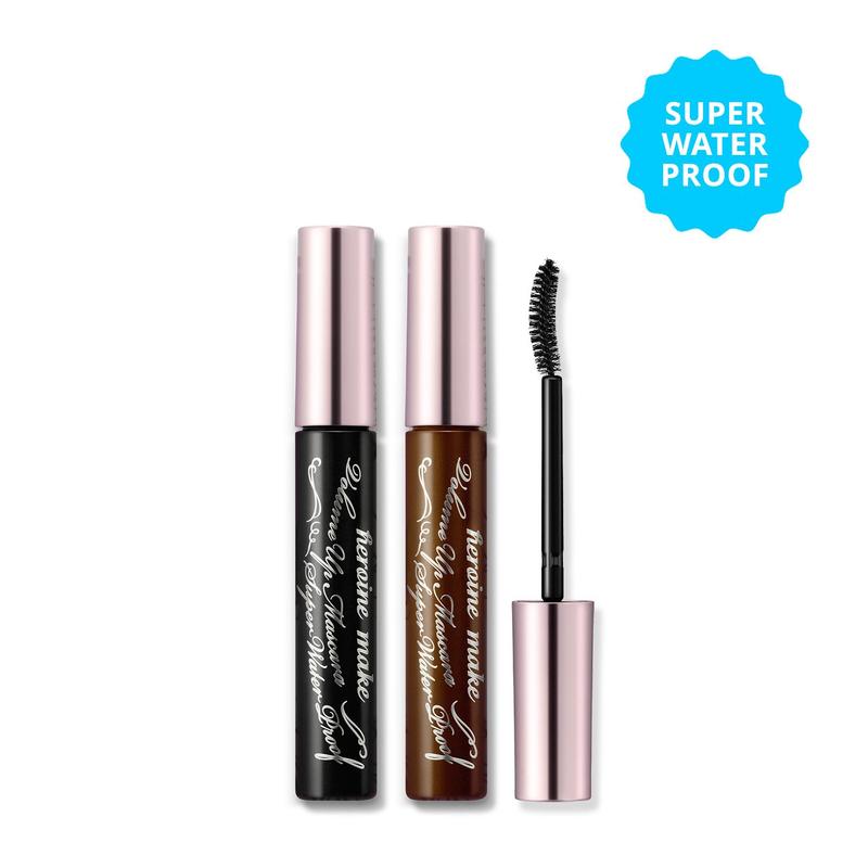 [Heroine Make Official Store] KissMe Heroine Make Volume UP Mascara Super Waterproof, High Durability, Long-Lasting formula, Beauty Serum Essence contained everyday curl mascara viral  mascara waterproof mascara