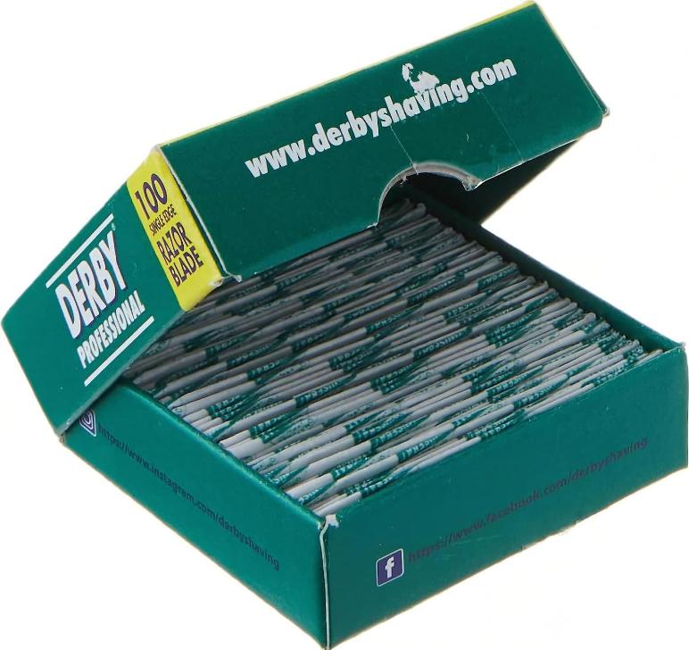 Derby Professional Single Edge Razor Blades - Pack of 100 for Smooth and Precise Shaves