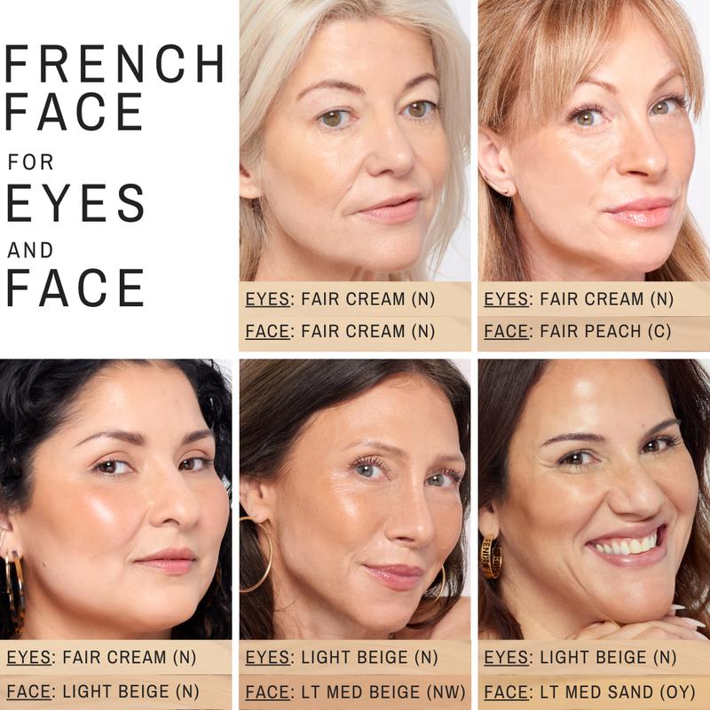 French Face Concealer Concentrate; Hydrating Full-Coverage Multi-Use Makeup for Even, Healthy-Looking Skin Over 40+, creamy concealer for mature skin.