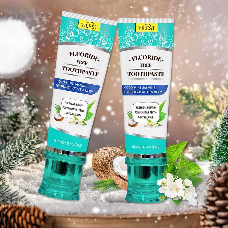 Hydroxyapatite Toothpaste, Natural Mint JasmineNeem Toothpaste, Brightening Toothpaste,Freshens Breath, Oral Care Product for Women &Men