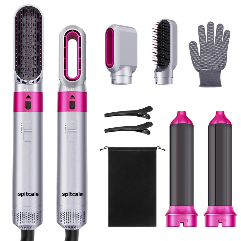 New 5 in 1 Hair dryer Hot Air Brush Styling Tool hair care-Curling iron set Hair dryer system Hair dryer brush,smoothing brush,curling brush-Hair curler-Intelligent thermal control,detachable Salon Adjustable Gift Handle Lightweight straightening brush