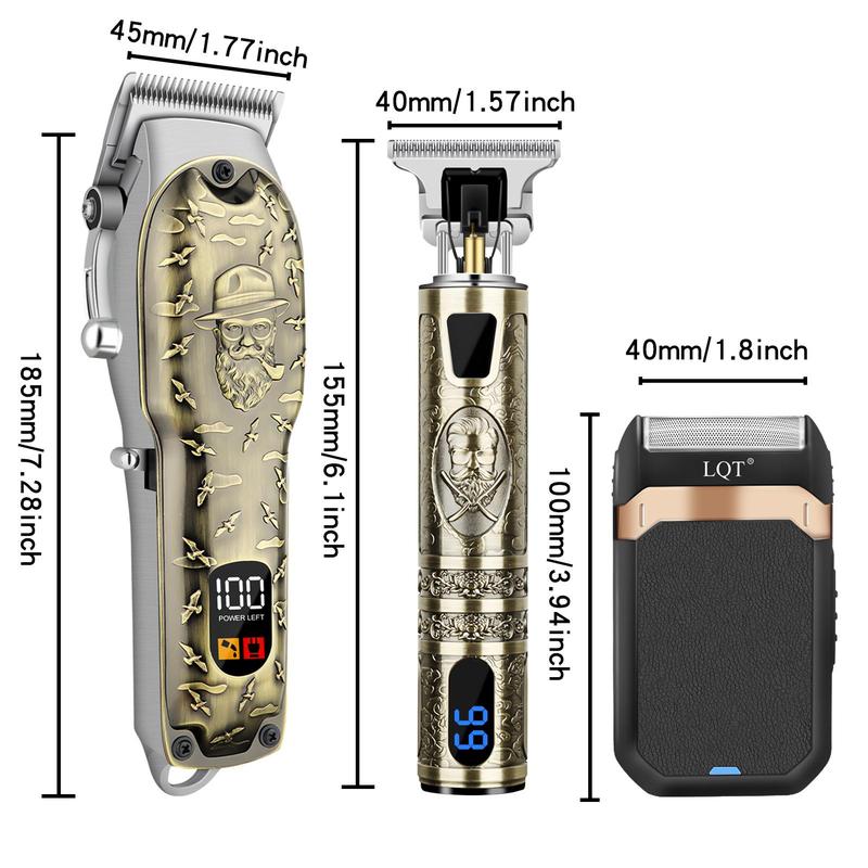 Professional Hair Clippers for Men, 7000 RPM, USB Rechargeable Cordless Hair Trimmer, with LCD Display, 2000mAh Lithium Battery, for Salon and Home Use, Beard Trimmer, Stocking Fillers, Winter & New Year Gift