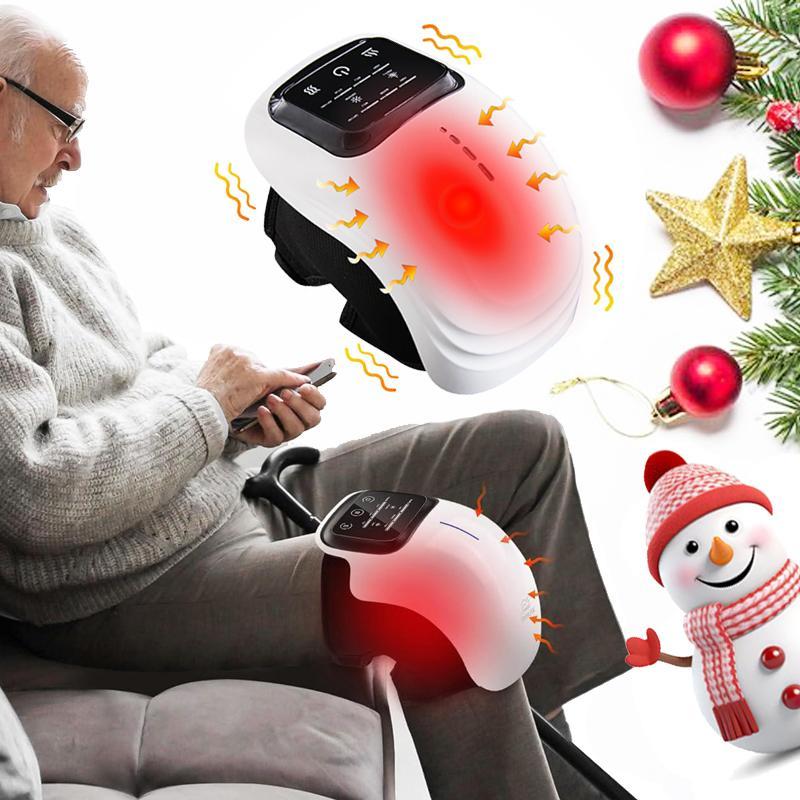 Electric Knee Massager, Cordless Knee Massager with Heat &clear Visible LED Touch Screen & Vibration, Adjustable Temperature Smart Knee Massage Instrument for Muscle Relaxation, Massage Technology, Massage Therapy, Perfect Gift, Christmas Gift, Massager