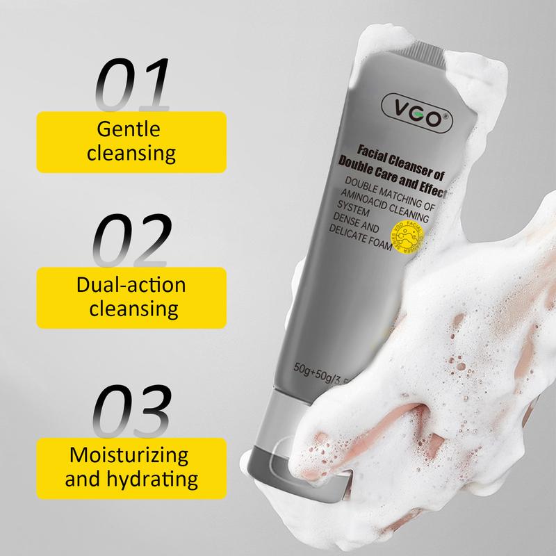 VGO-VC Serum and Snail Cream Combo Set Multi-Pack Skincare Moisturize VC Serum 92% Snail Cream Dual-Effect Cleanser Pro-Xylane Eye Cream Facial Facial Serum