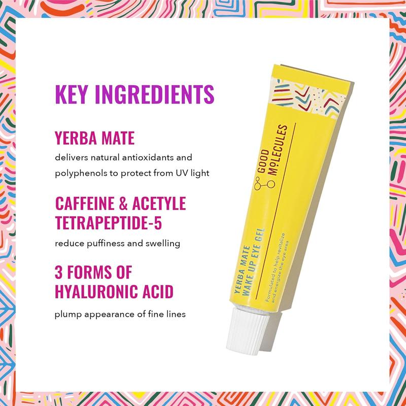 Good Molecules Yerba Mate Wake up Eye Gel - Yerba Mate, Hyaluronic Acid and Caffeine to Hydrate, Minimize Puffiness and Swelling - Skincare for Face Good Molecules Good Molecules Good Molecules Good Molecules Good Molecules Good Molecules Good Molecules