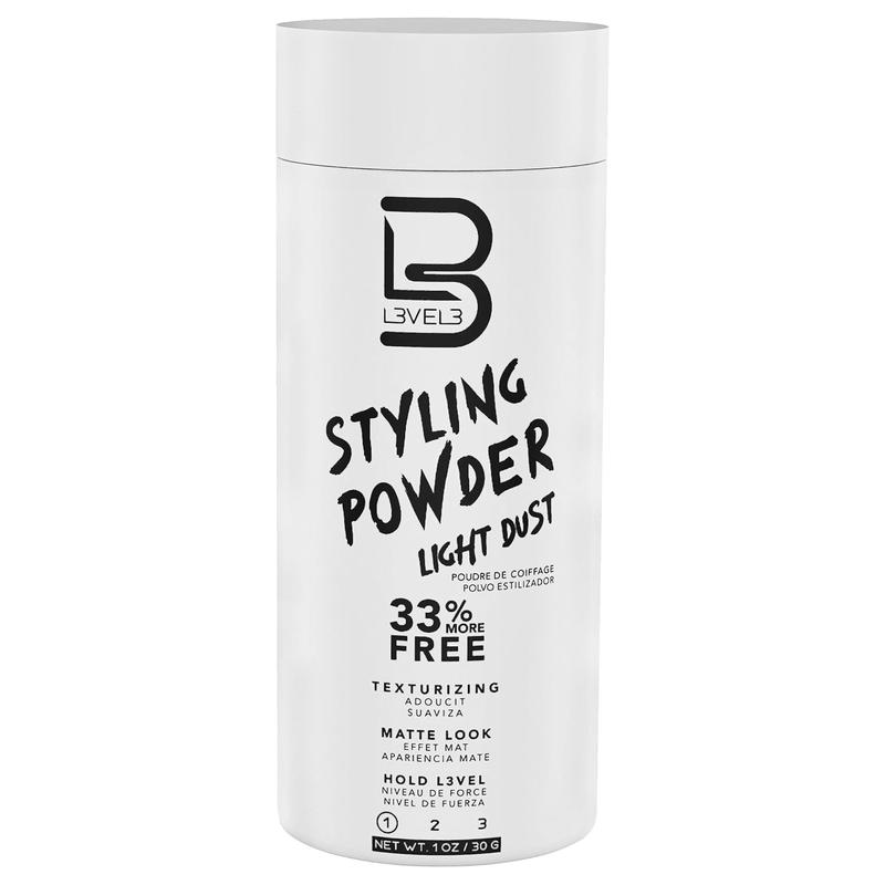 Level Light Hold Styling Powder - Natural Matte Hairstyle - Texturizing and Volumizing Haircare Color Shampoo