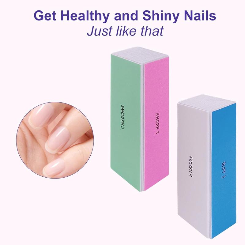 Acrylic Nails Smoother Buffer Block, 4 6 Counts Nail Shine Buffers Blocks File, Beauty & Personal Care Manicure & Pedicure Tool