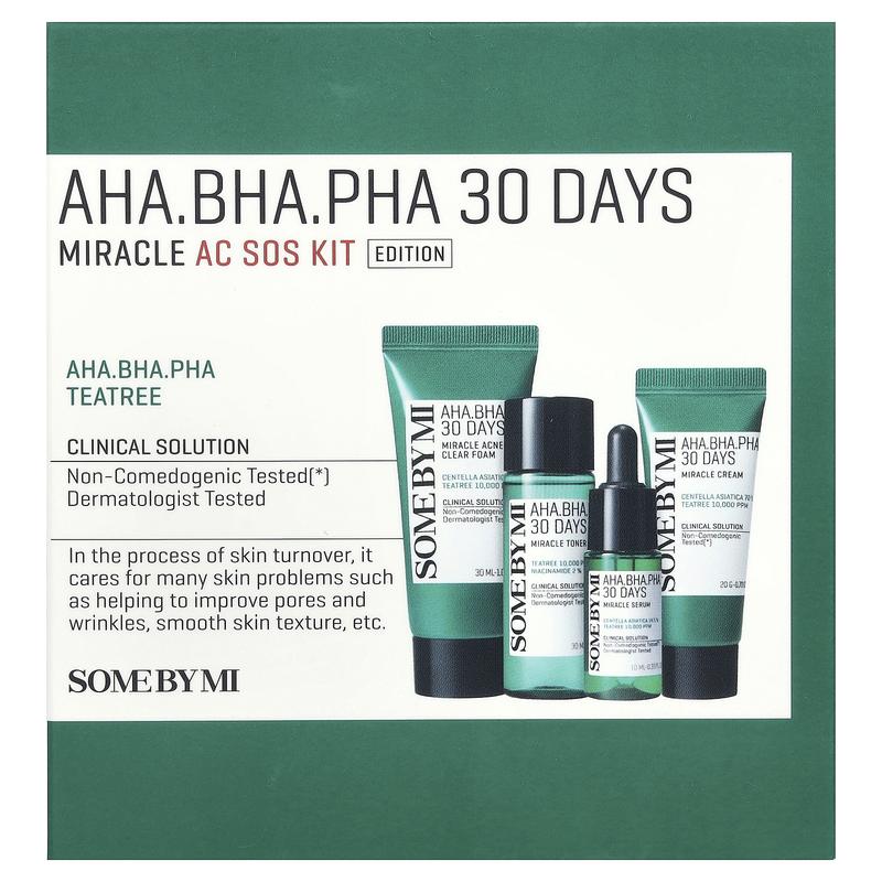 SOME BY MI AHA. BHA. PHA 30 Days Miracle AC SOS Kit, Edition, 4 Piece Kit