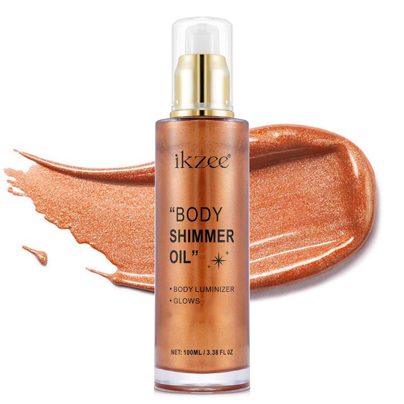 2024 Summer Viral - Ikzee Shimmer Body Oil, Glitter Body Moisturizing, Light Shimmering Glow, massage oil(3.38 Fl Oz Pack of 1)