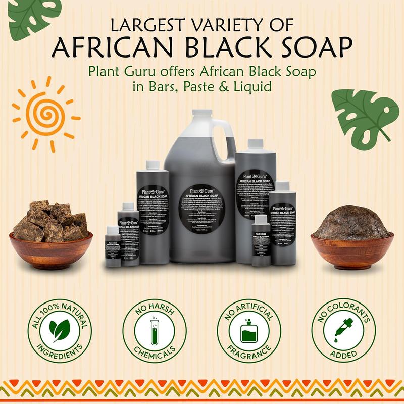 Raw African Black Soap Bar - For All Skin Type, Handmade Soap Bath Cleaning