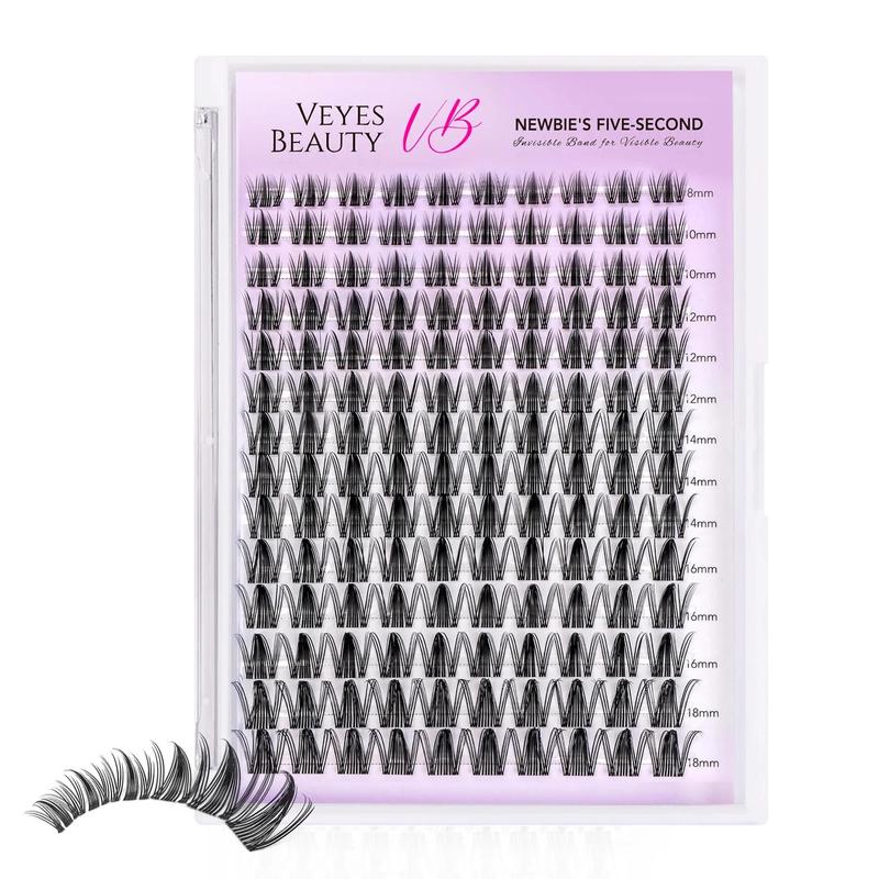 Veyesbeauty Manga Lashes Invisible Lash Band with Built-In Lash Line Reusability Suitable for Weddings and Parties Eyelash Extensions Makeup Cosmetic Eyelashes Extensions