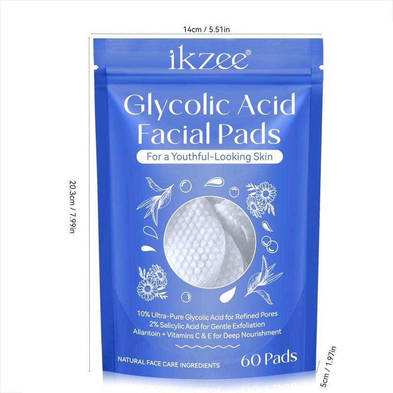 Glycolic Acid Facial Pads, Gentle Exfoliating Facial Pads, Moisturizing Facial Cleansing Pads, Facial Skin Care Product for Women & Men