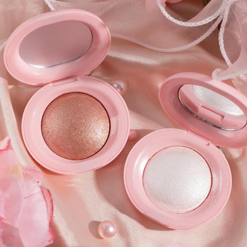 Shimmering Highlighter Powder, 2pcs set High-gloss Glittering Makeup Powder, Multi-use Makeup Powder for Eyeshadow Blush Lip Clavicle