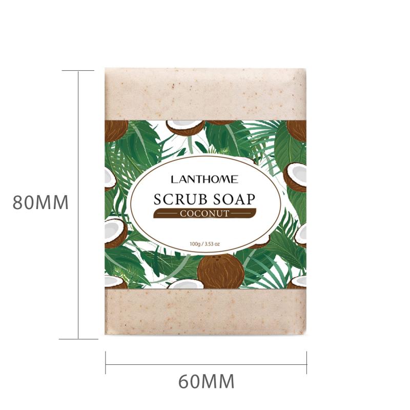 moisturizing Body Care Body Wash,Coconut essential oil scrub soap handmade cold soap, gentle cleansing of facial and body skin, bathroom bath soap