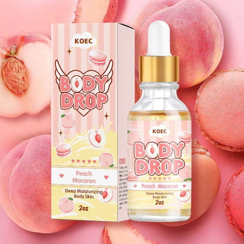 Peach Macaron Scented Body Oil, 1 Box 2 Boxes Deep Moisturizing Body Massage Oil, Body Care Oil for Women & Men, Skin Care Product for Daily Use