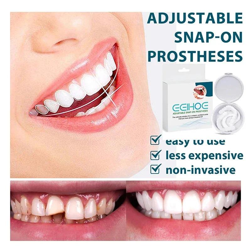 Adjustable Natural Denture Teeth Set Instant Smiling Veneer Denture Tooth Portable Braces Decorate Gaps Between Teeth