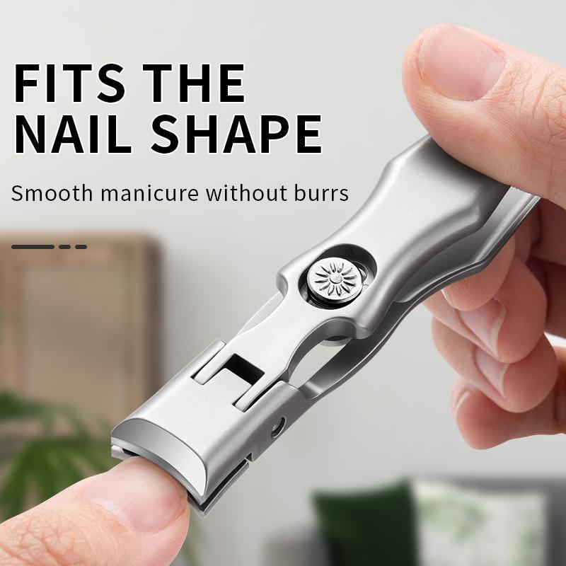 Stainless Steel Nail Clipper, Debris Resistant Large Opening Jaw Nail Trimmer, Portable Nail Cutter for Home Travel