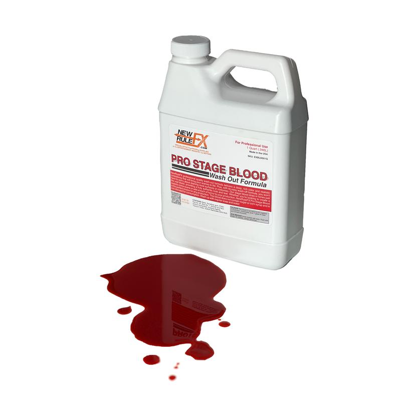 NewRuleFX Pro Wash Out Formula Stage Blood for Videos, Theatre, Motion Picture - 1 Quart