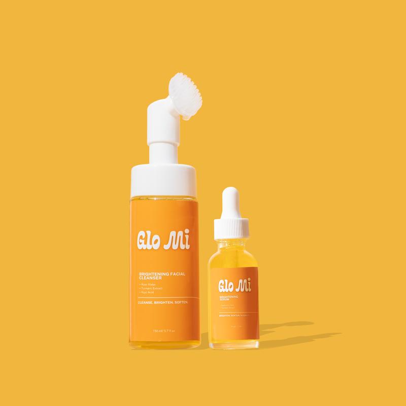 Glo Skin Duo - Turmeric Kojic Acid Facial Cleanser + Turmeric Hyaluronic Acid Serum Kit Skincare