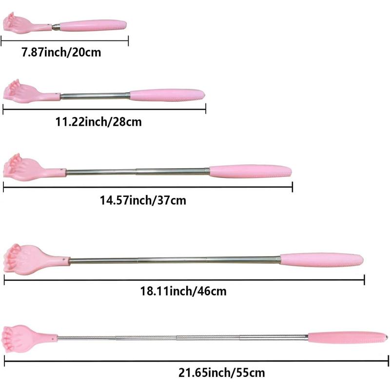 2Pcs Back Scratchers, Portable Expandable Back Scratchers, Non-Slip Handheld Massager, with Telescopic Handle for Tickling Massage of Head, Back, Legs and Other Body Parts