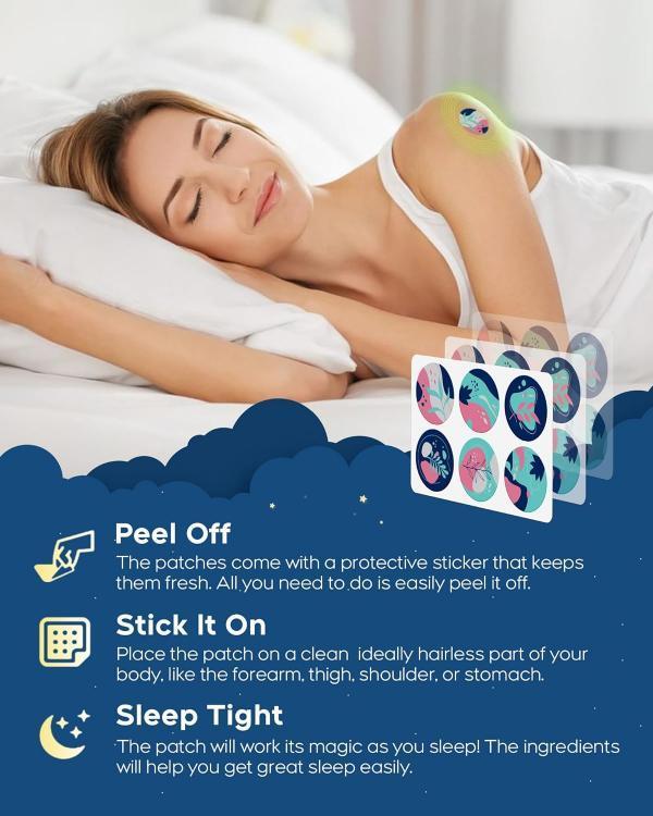 30 Pack Upgraded Deep Sleep Patches for Adults,Sleep Patches,  All Natural Deep Sleep Patches, Quick Acting Ingredients, for Men and Women, Easy to Use That Last All Night - Blue