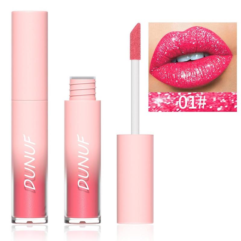 Long Lasting Lipstick, Matte Lip Glitter Lip Glaze Stick, Tinted Hydrating Lip Gloss, Glossy Plumping Lip Oil Lip Stick for Women & Girls, Lip Cosmetics