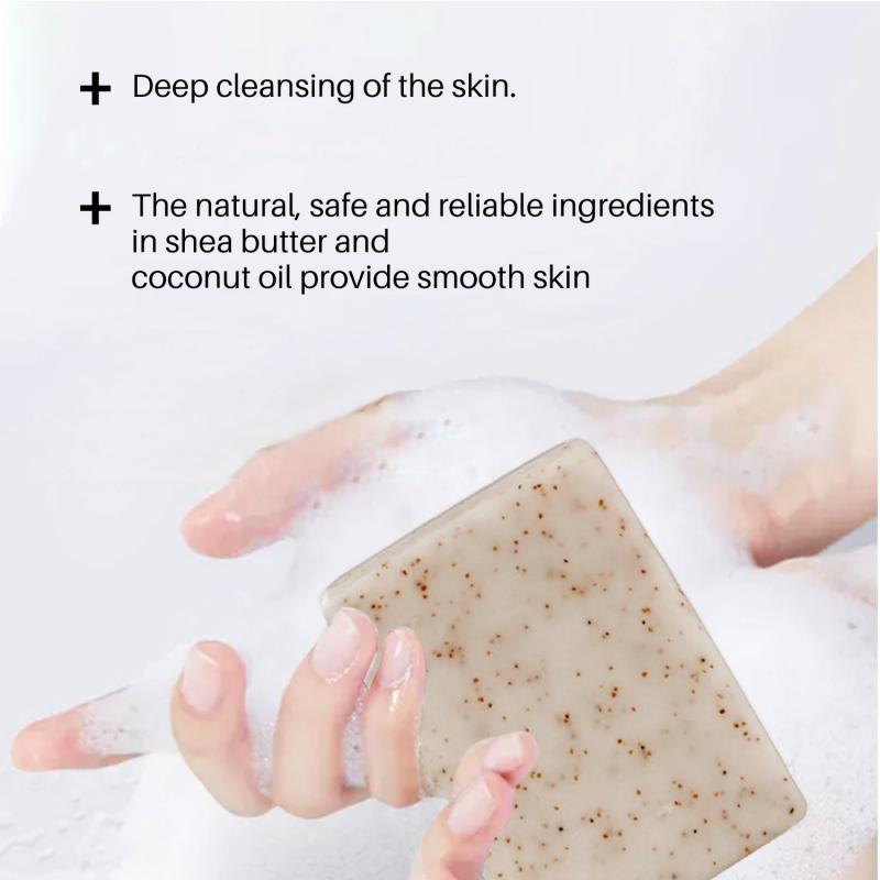 moisturizing Body Care Body Wash,Coconut essential oil scrub soap handmade cold soap, gentle cleansing of facial and body skin, bathroom bath soap