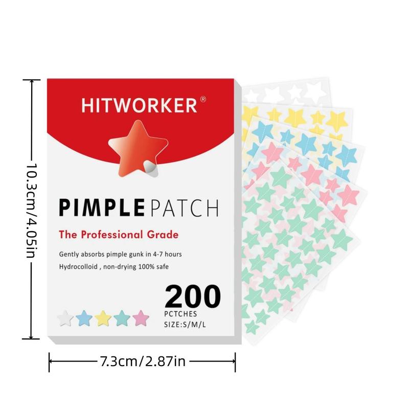 Acne Patch, 200pcs box Star Pattern Acne Absorbing Cover Patch, Hydrocolloid Acne Patches For Face Zit Patch Acne Dots, Christmas Gift