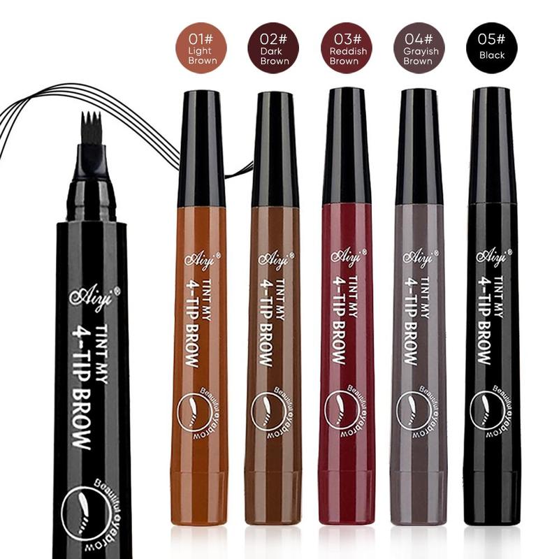 Four Claw Liquid Eye Brow Pen, 1 Count Waterproof Long-lasting Eyebrow Pencil, Sweat-proof Smoothing Tip Brow Styling Pen for Daily Use