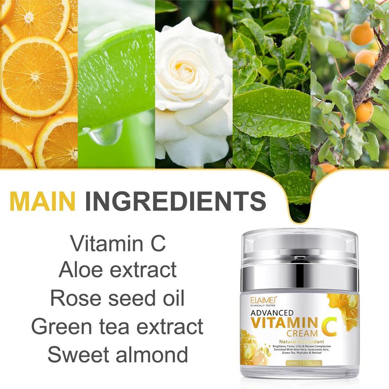 Vitamin C Moisturizing Facial Cream, Brightening & Firming Facial Lotion, Beauty & Personal Care Product for Women & Girls