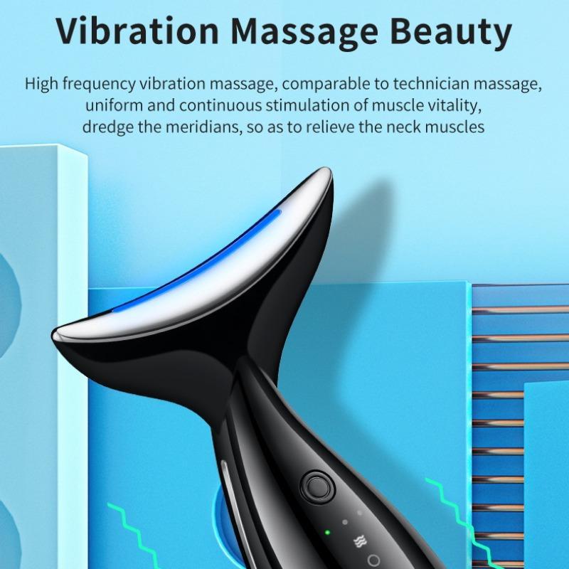 Lifting & Firming Neck Massager, Neck Massage, Micro Current Facial Massage Machine, LED Skin Tightening Device, Multifunction Facial Massager