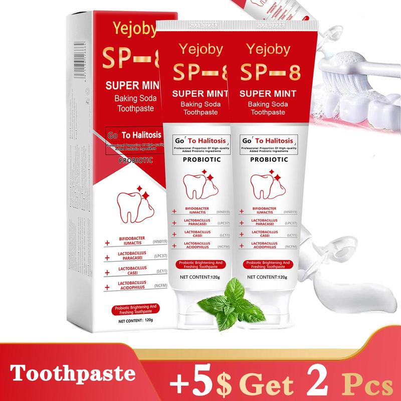 [+5$Get 2Pcs]  Super Probiotic Sp-8 Toothpaste, Sp-8 Ultra Whitening Toothpaste, Sp 8 Toothpaste,Fresh Breath, Sp-8 Toothpaste 4.9 oz SP-10,SP-10 SP-6 SP-4 sp-10 sp-6 sp-4 sp8 sp6 sp4 SP-10