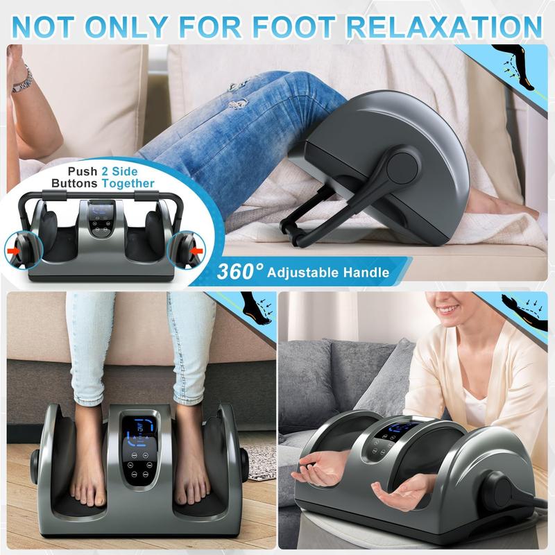 TISSCARE Shiatsu Foot Massager for Circulation and Pain Relief-Foot Massage Machine for Plantar Fasciitis Relief, Relaxation-Massage Foot, Leg, Calf, Ankle with Deep Kneading Heat Therapy