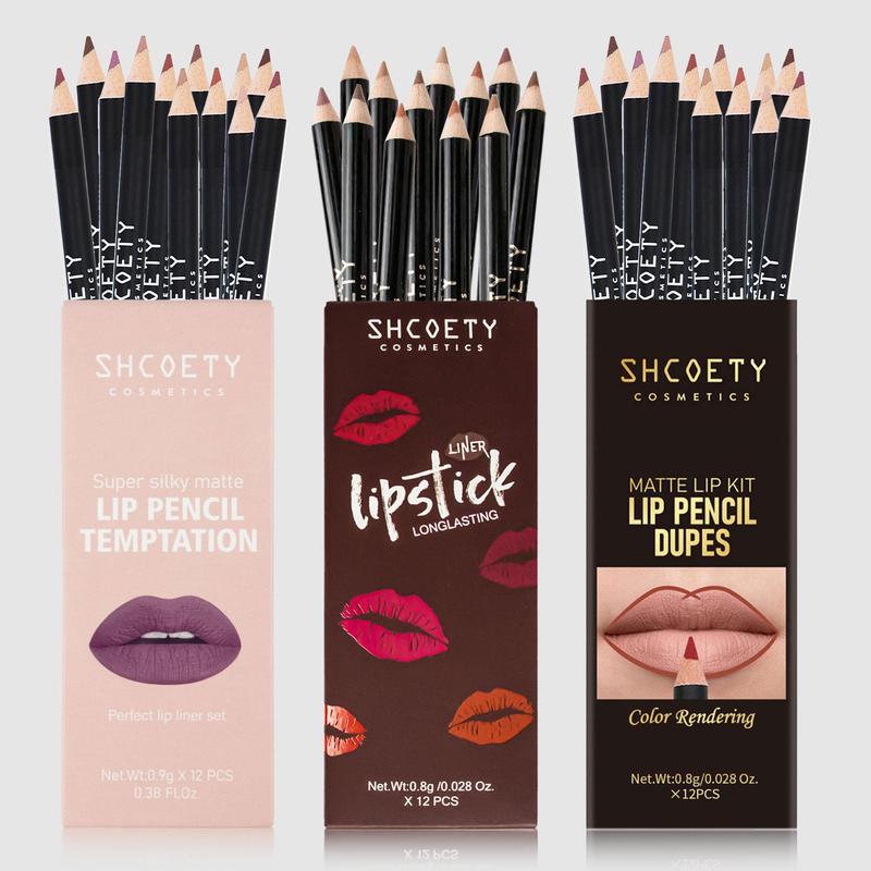 Long Lasting Lip Liner Set, 36pcs set Waterproof Matte Lip Liner, Beauty & Personal Care Lip Makeup Tool for Women, Lighter Lipstick, Lip Liner Stain