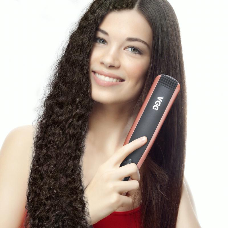 Hair Straightening and Curling 2 in 1 Comb  Anti-Scald 30s Fast Heating Comfort Brush for Women with 5 Temp Settings, Auto-Shut Off