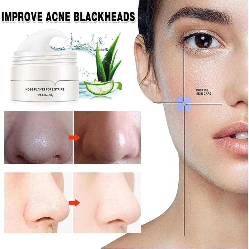 Blackhead & Whitehead Removal Mask with 60 Nose Strips – Blackhead Remover Peel-Off Mask and Pore Cleanser for Clear Skin (1.05oz 30g) | Blackhead Mask and Strip Set | Say Bye-Bye to Blackheads