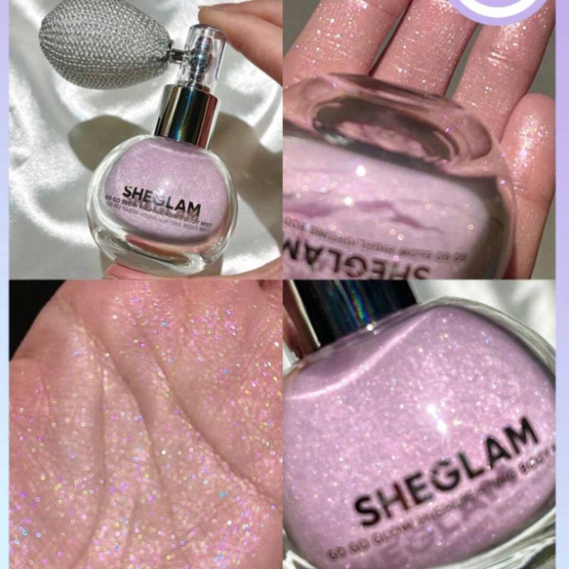 SHEGLAM Go Go Glow Highlighting Body Mist - Glitter Powder Spray Multi-Use Shimmer Glow Highlighter Face Makeup