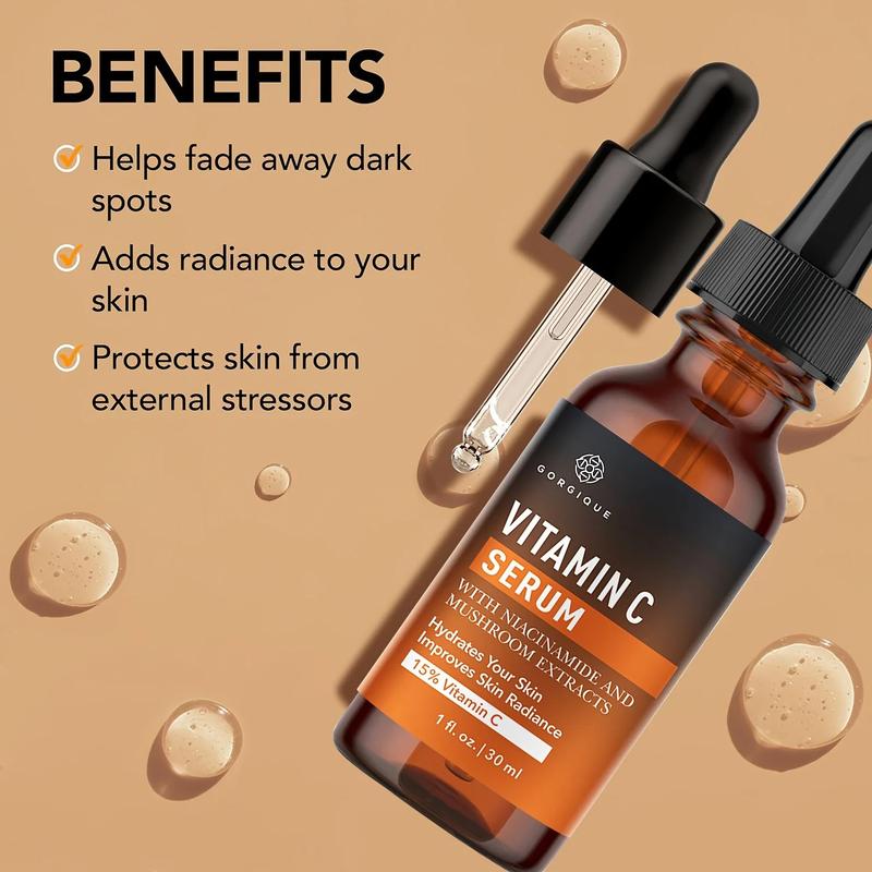 15% Vitamin C Face Serum with Niacinamide Hyaluronic Acid Allantoin Cica Ferulic Acid Vitamin E