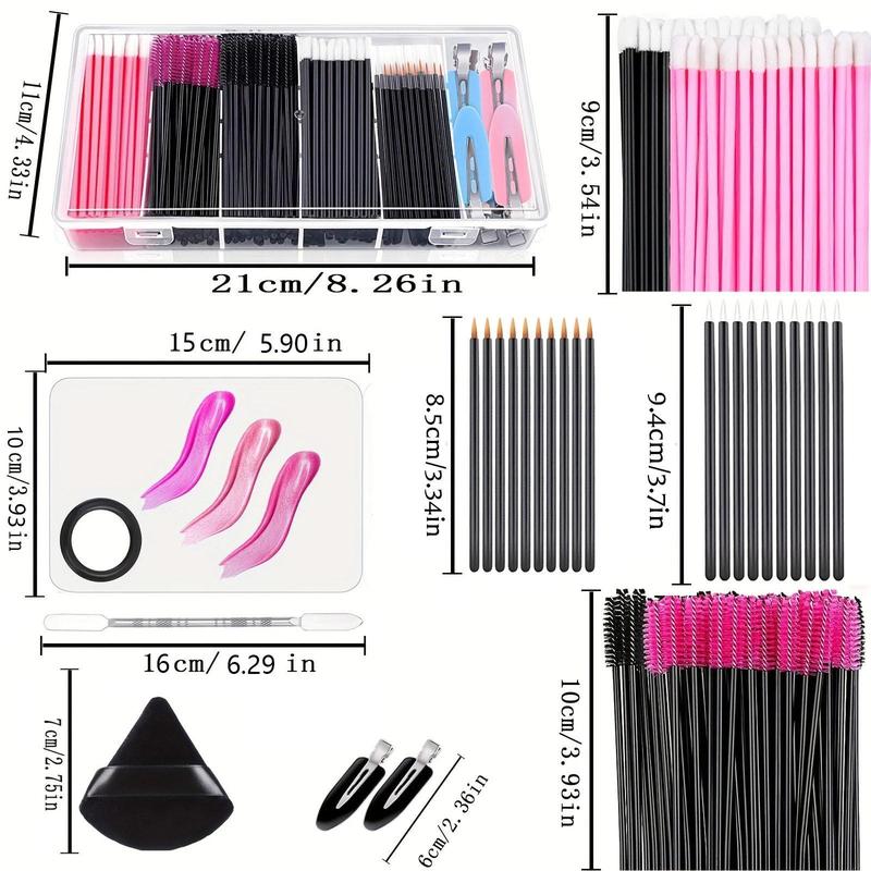 Mixed Styles Disposable Makeup Tool Set, 234pcs Makeup Tool Including Mascara Wands Eyebrow Brushes, Lip Brushes, Hair Clips, Fashion Makeup Tools for Women