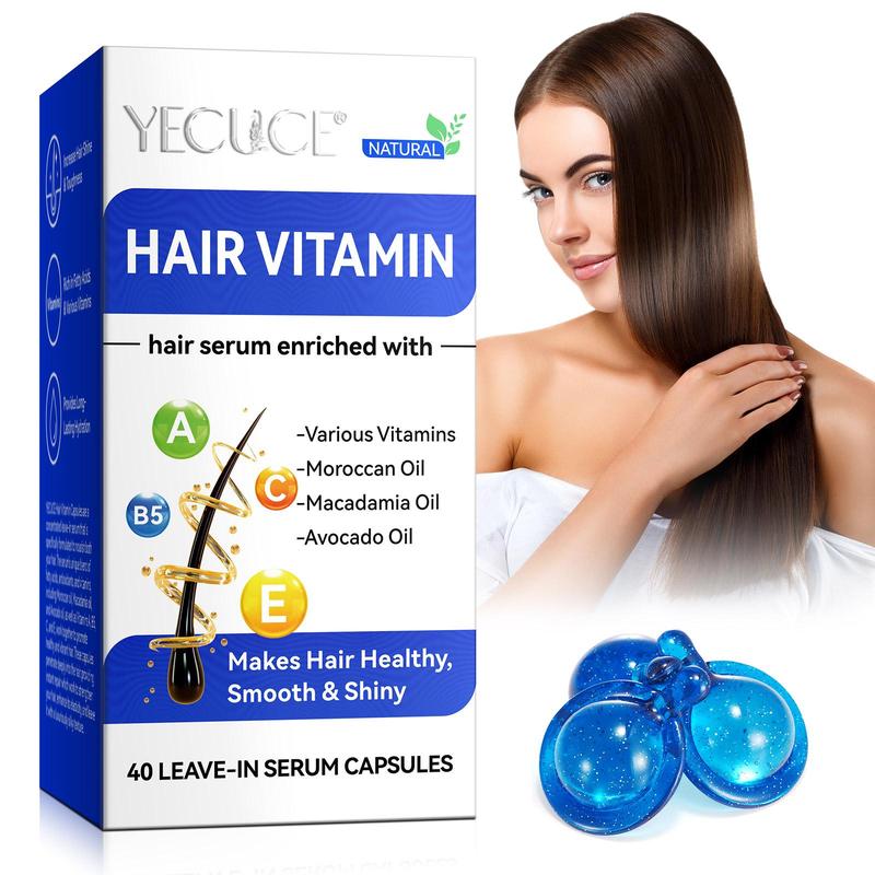 Hair Vitamin Capsule, 2 Boxes Hair Care Essential Oil Capsules, Moisturizing Dry & Split Ends Hair Serum, Hair Care Products for Women & Men