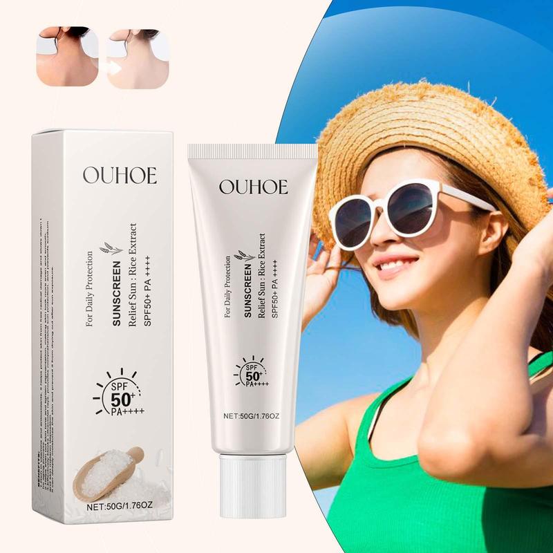 Rice Protein Sunscreen, Moisturizing Sunscreen, Non-sticky Sun Care Product for Outdoor, Sun Care Product for Women & Men