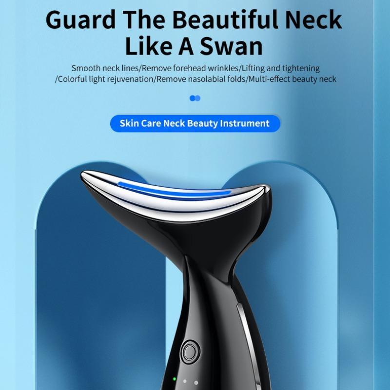 Lifting & Firming Neck Massager, Neck Massage, Micro Current Facial Massage Machine, LED Skin Tightening Device, Multifunction Facial Massager