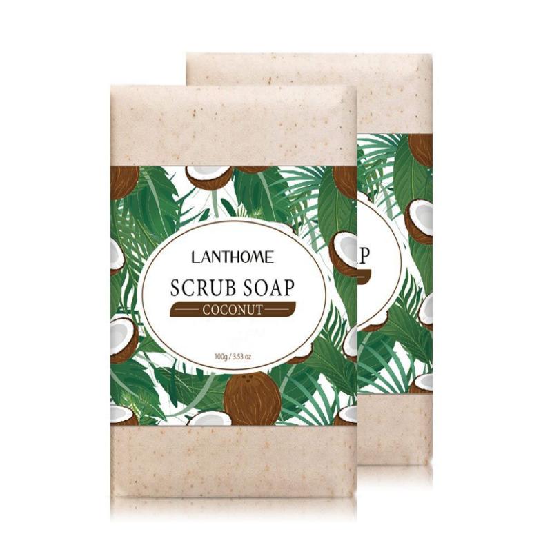 moisturizing Body Care Body Wash,Coconut essential oil scrub soap handmade cold soap, gentle cleansing of facial and body skin, bathroom bath soap