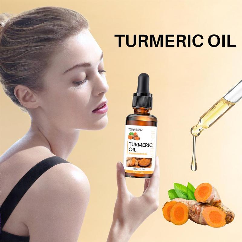 Turmeric Essential Oil, Moisturizing & Brightening Serum, Hydrating & Nourishing Skin Care Product for Women & Men Daily Use