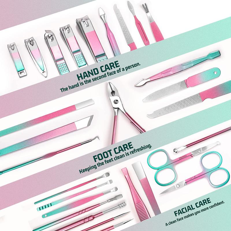 Manicure Set 30 In 1 Pedicure Kit Nail Clippers Set Manicure Kit Professional Stainless Steel Nail Kit For Women Men