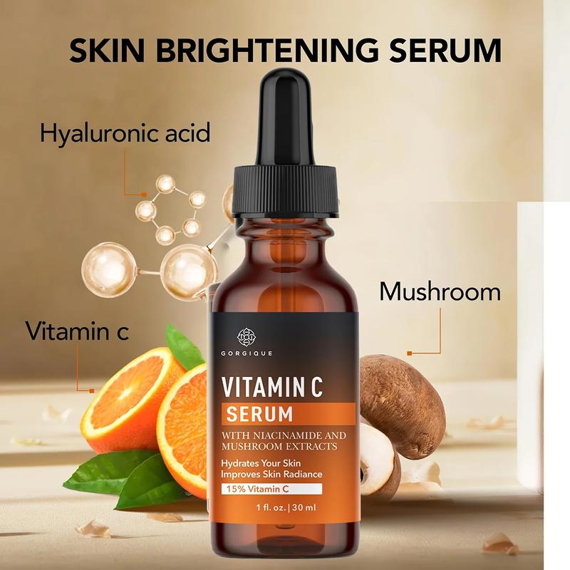 15% Vitamin C Face Serum with Niacinamide Hyaluronic Acid Allantoin Cica Ferulic Acid Vitamin E