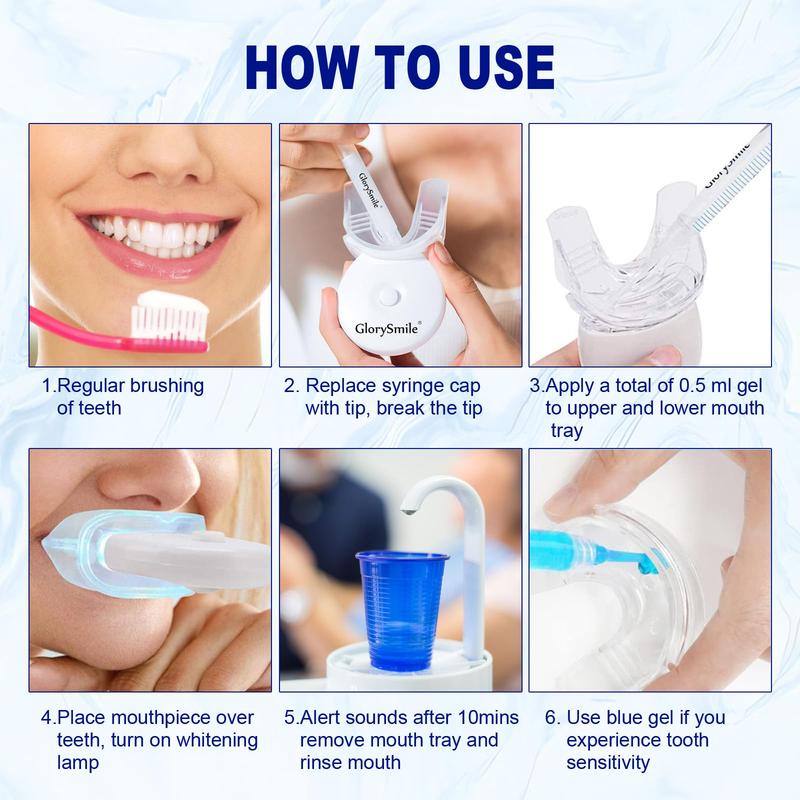 3pcs Glory Smile Tooth Beauty Instrument Suit Tooth Whiteness Instrument Special Gel Tooth Household Tooth Cleaner Dental Cleaner