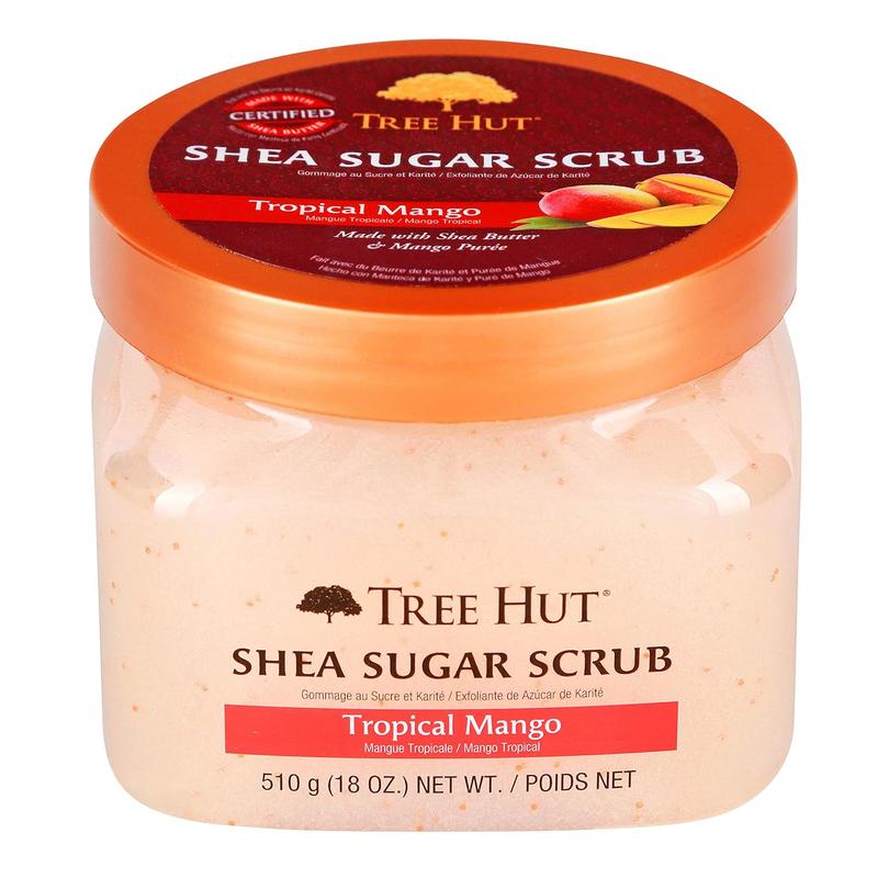 Shea Sugar Scrub Tropical Mango, 18oz, Ultra Hydrating and Exfoliating Scrub