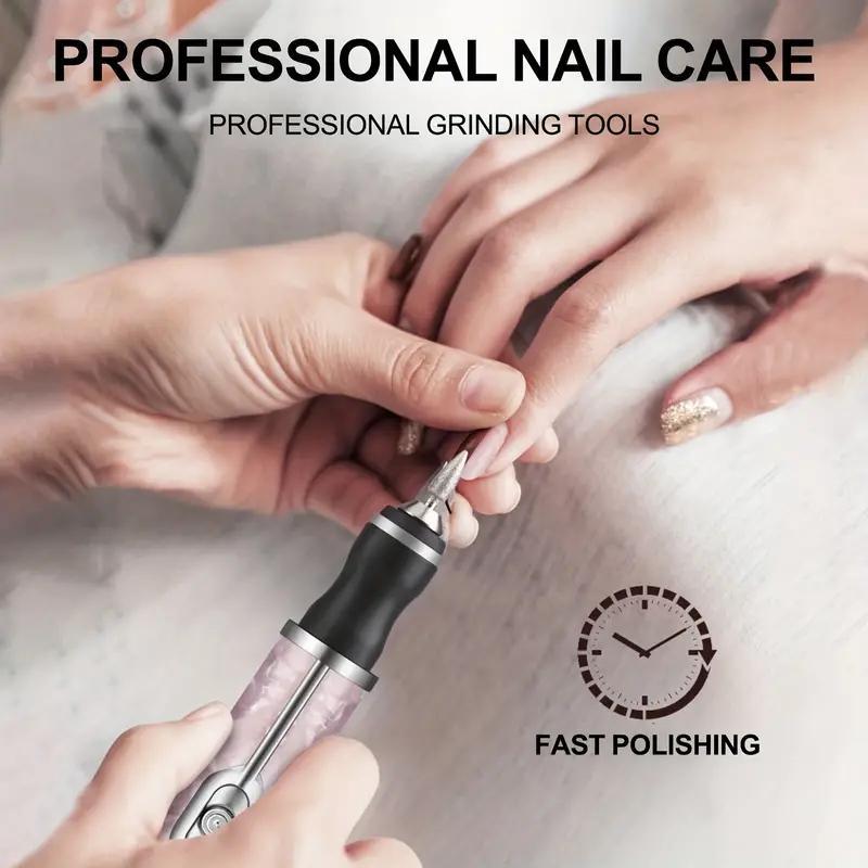 Professional Acrylic Nail Drill, 1 Set USB Electric Nail Drill with Accessories, Multifunctional Manicure Pedicure Polishing Nail Tools, Gift for Christmas